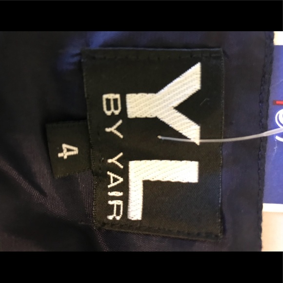 YL by Yair Navy Blue Embroidered Dress - Picture 4 of 4